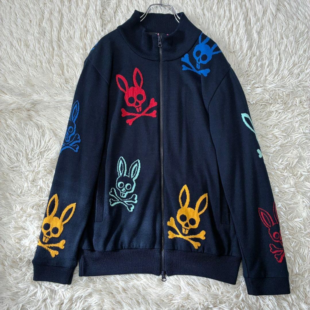サイコバニー ジップ ニットジャケット 蓄熱 スカルラビット Mサイズ
