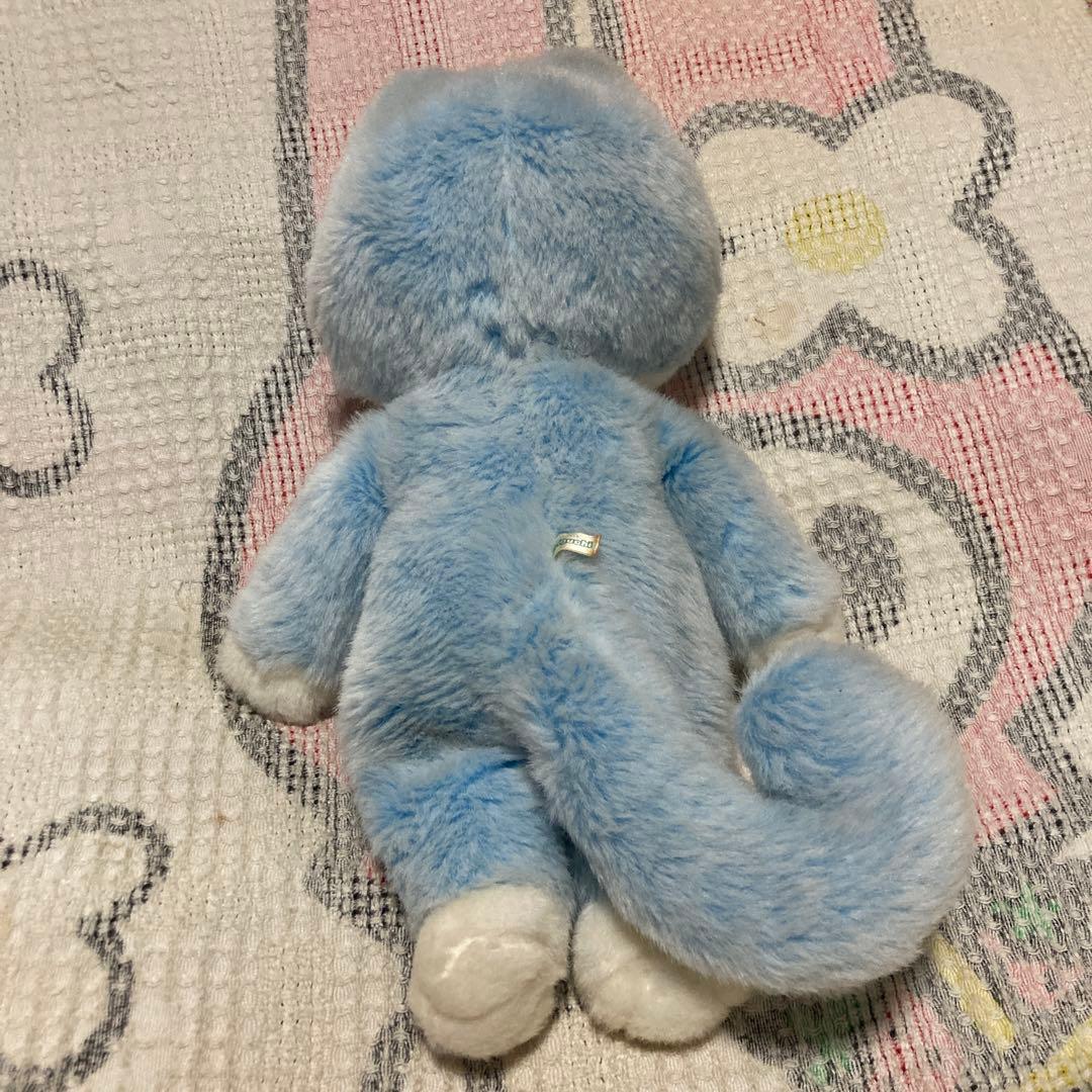 セキグチ　11ぴきのねこ　ぬいぐるみ　中古品　ブルー　毛足の長いタイプ