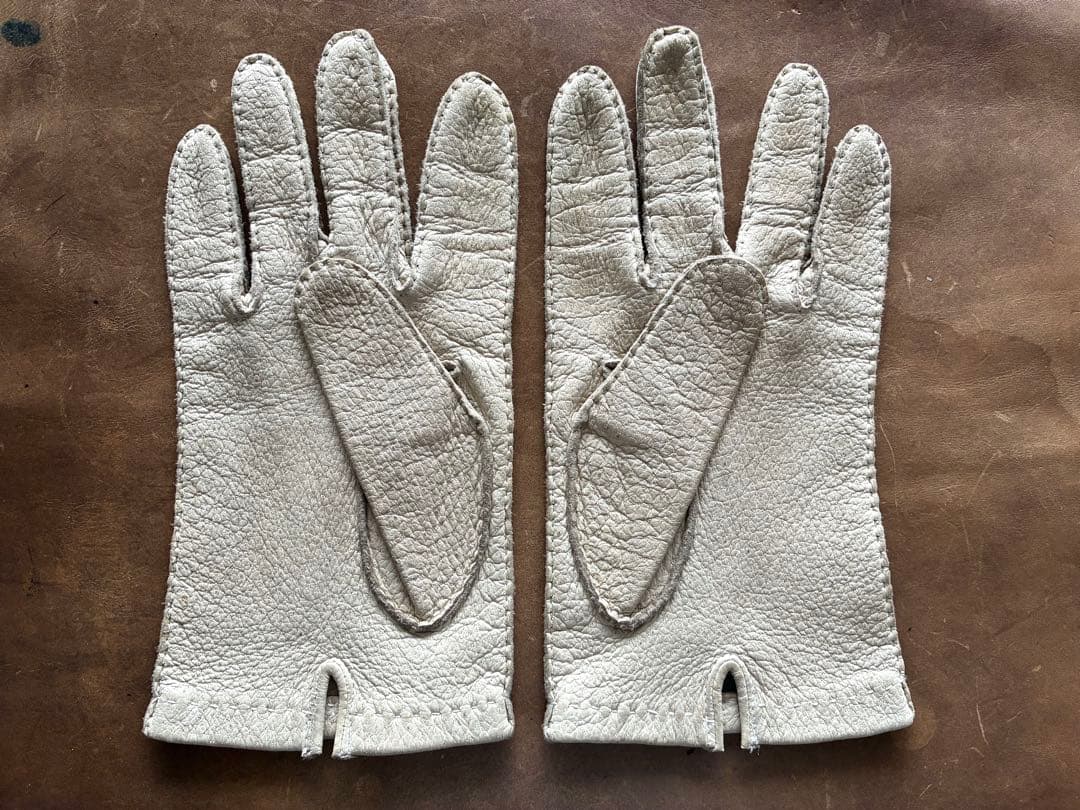 ROX ペッカリー レザー グローブ ホワイト【サイズ8】【メンズ】