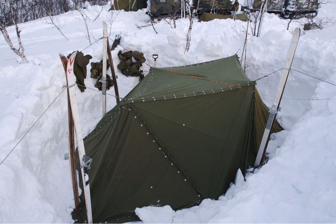 軍幕屋】希少☆ノルウェー軍幕☆テント☆4枚組☆野営☆ソロキャン