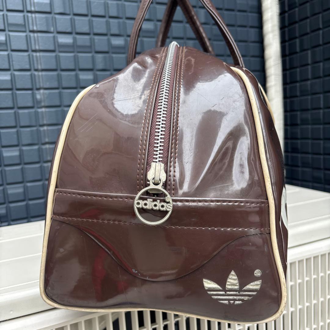 70〜80's adidas アディダス エナメル ボストンバッグ ヴィンテージ