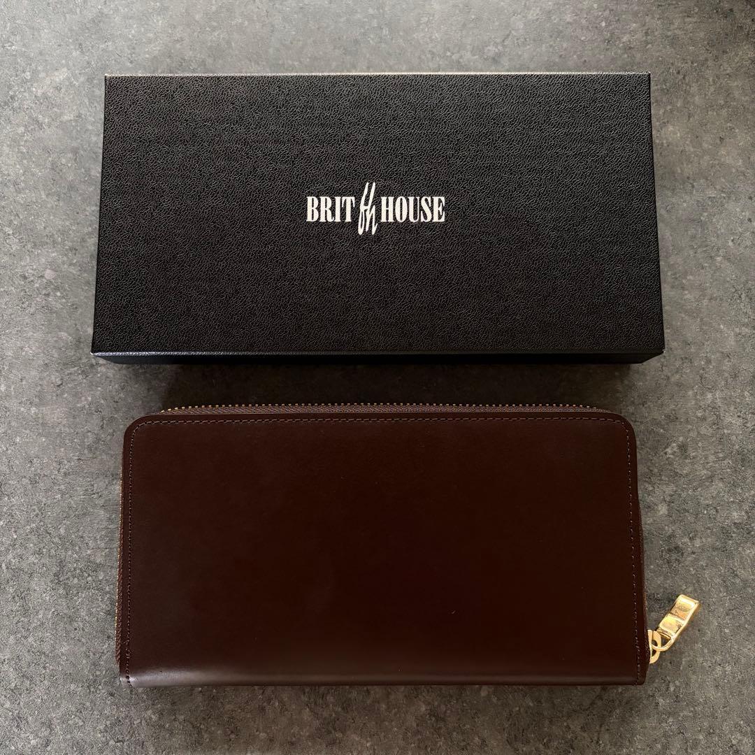 Mark Boots×BRIT HOUSE コードバン革 長財布 茶/エンジ - メルカリ