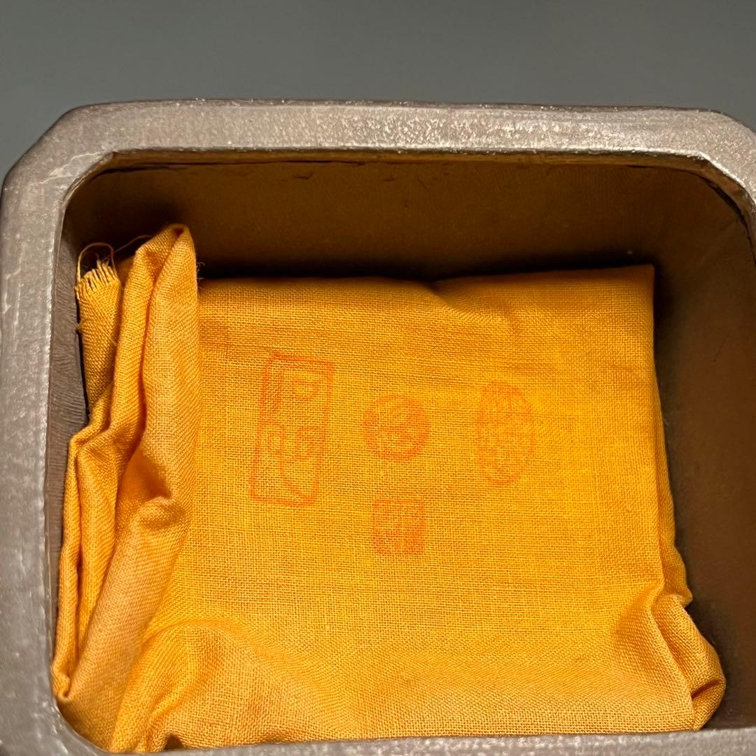 823.石心 灰泥彫刻唐獅子切角長方 盆栽鉢 植木鉢 10.7*9*5.5cm