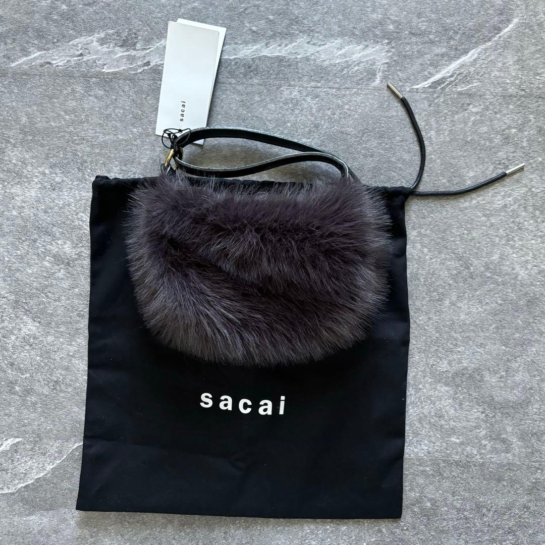 sacai サカイ ファーハンドバッグ - メルカリ