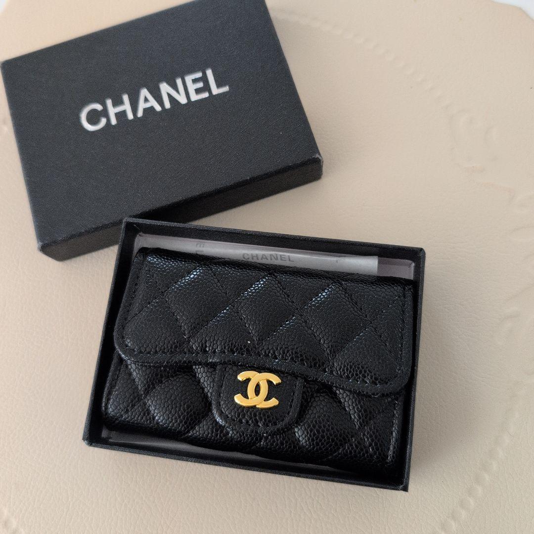 CHANEL ブラック キルティング カードケース - メルカリ