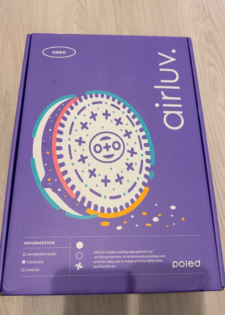 poled airluv エアラブ4 オレオ　oreo アーモンドクリーム エアラブ4+オレオ送風機付きクールシート/アーモンドクリーム