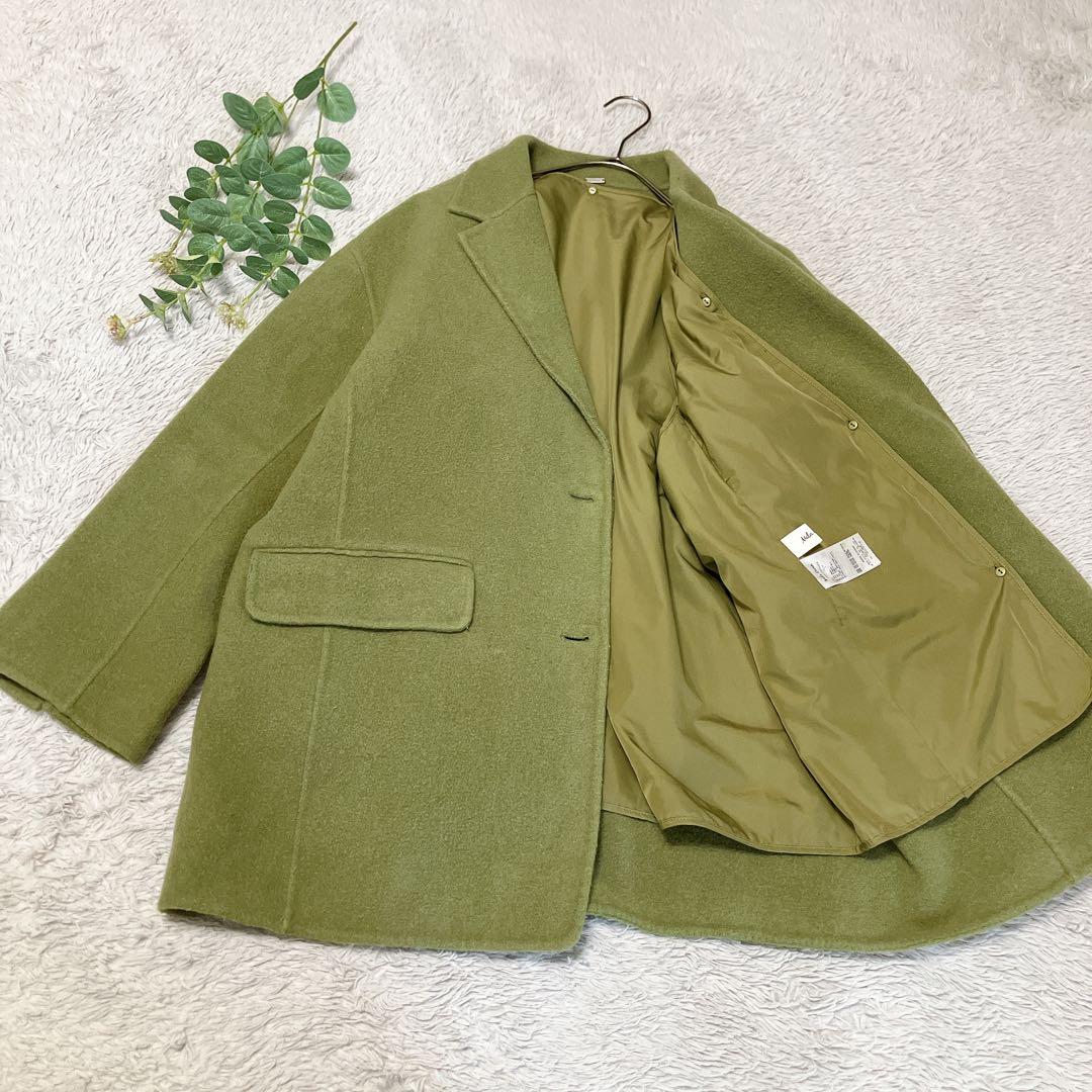 Mila Owen ミラオーウェン コート グリーン S ドロップショルダー