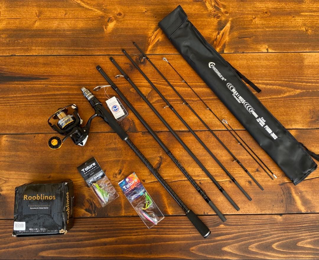 釣り竿セット　ライトショアジギング 10ft 6Pパックロッド　5000番リール ライトショアジギング リール5000番&ロッド 2.4m セット お買得品