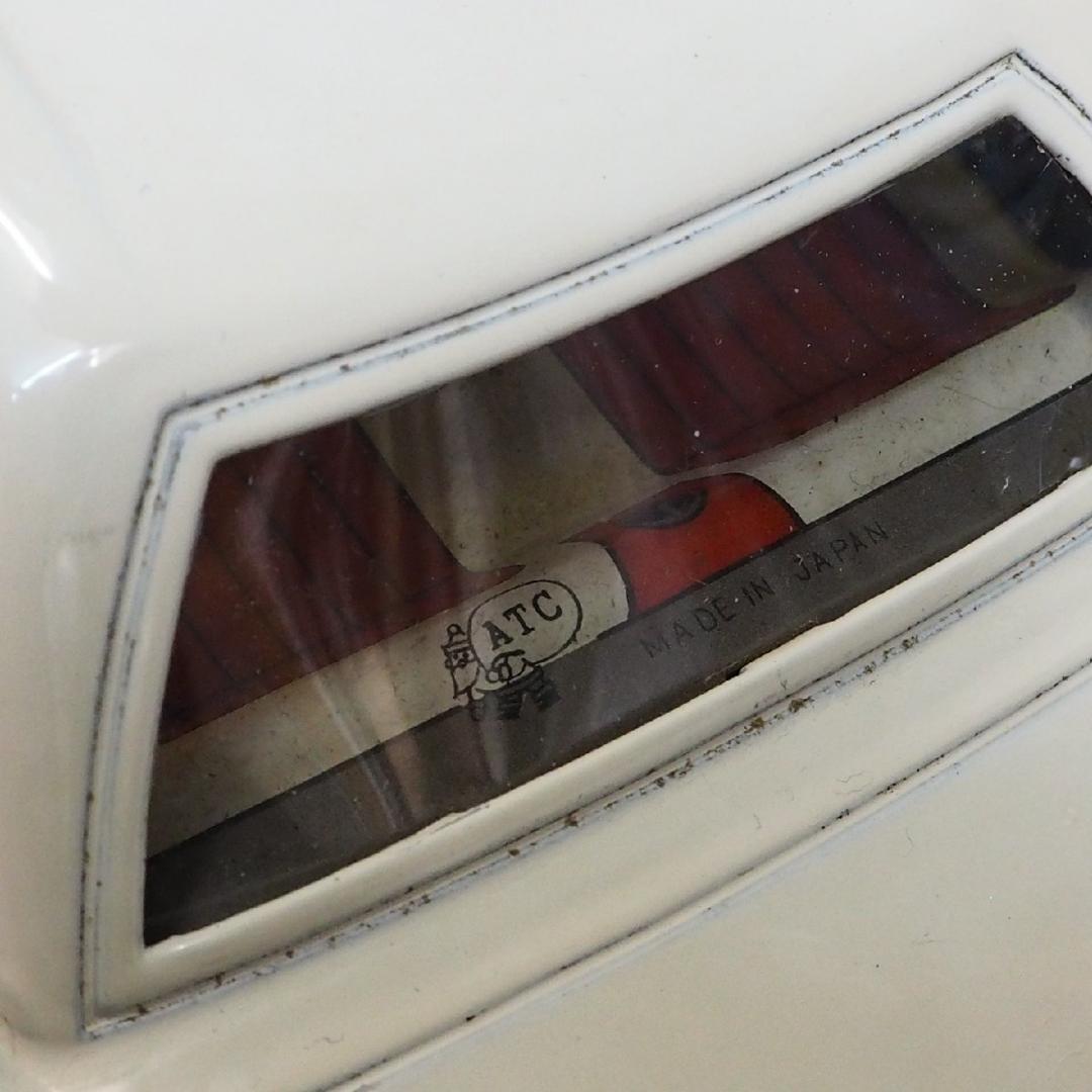 旭玩具【メルセデス ベンツ230SL白ホワイト】ブリキtin toy car箱無