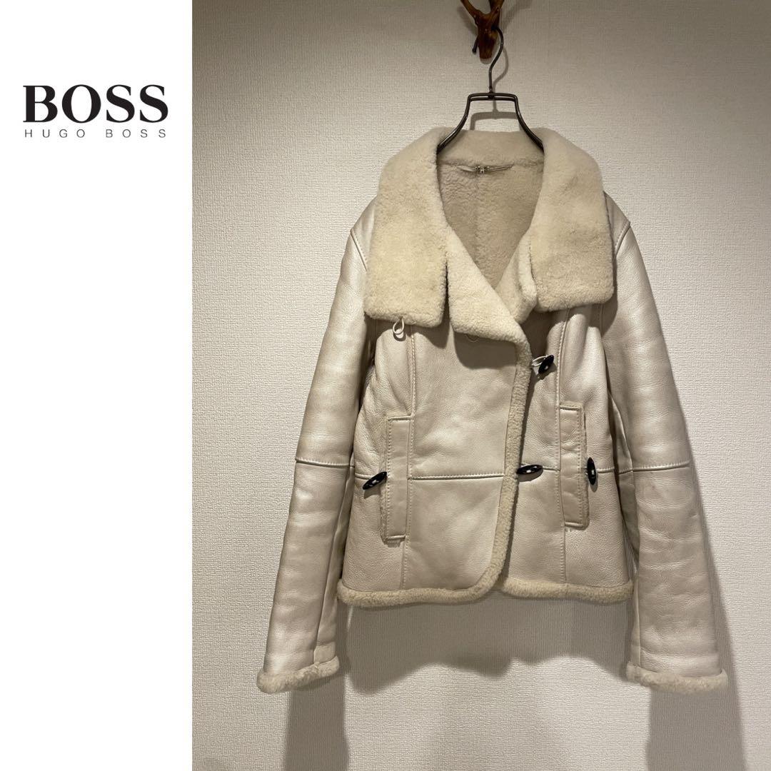 HUGO BOSS ムートン ライダース ジャケット / ヒューゴ ボス ラム