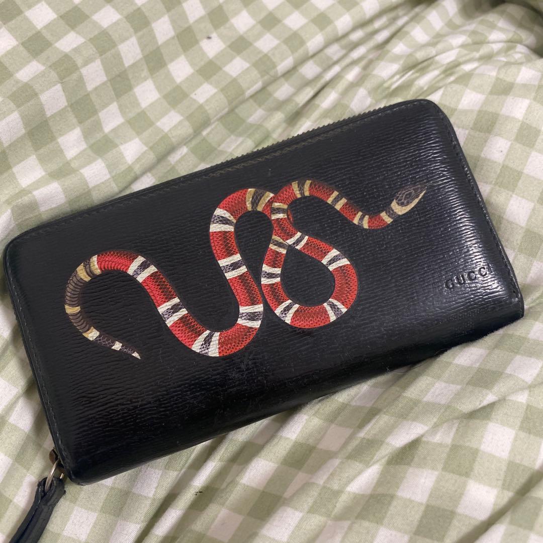 も*️様 GUCCI 蛇デザイン レザー長財布 楽天市場】【財布】GUCCI グッチ スネーク プリント レザー ジップ