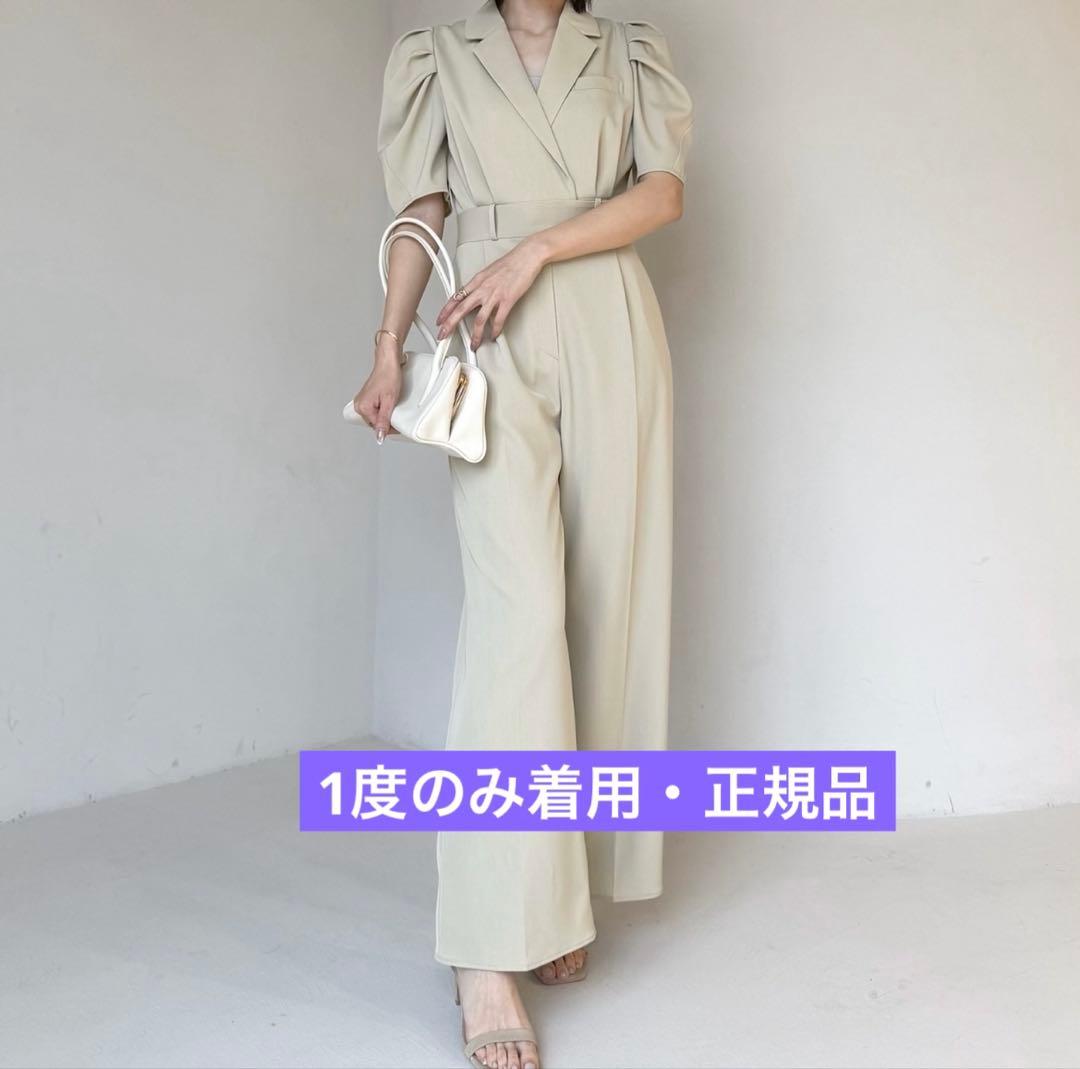 アニュアンス　タックスリーブテーラードオールインワン タックスリーブテーラードオールインワン