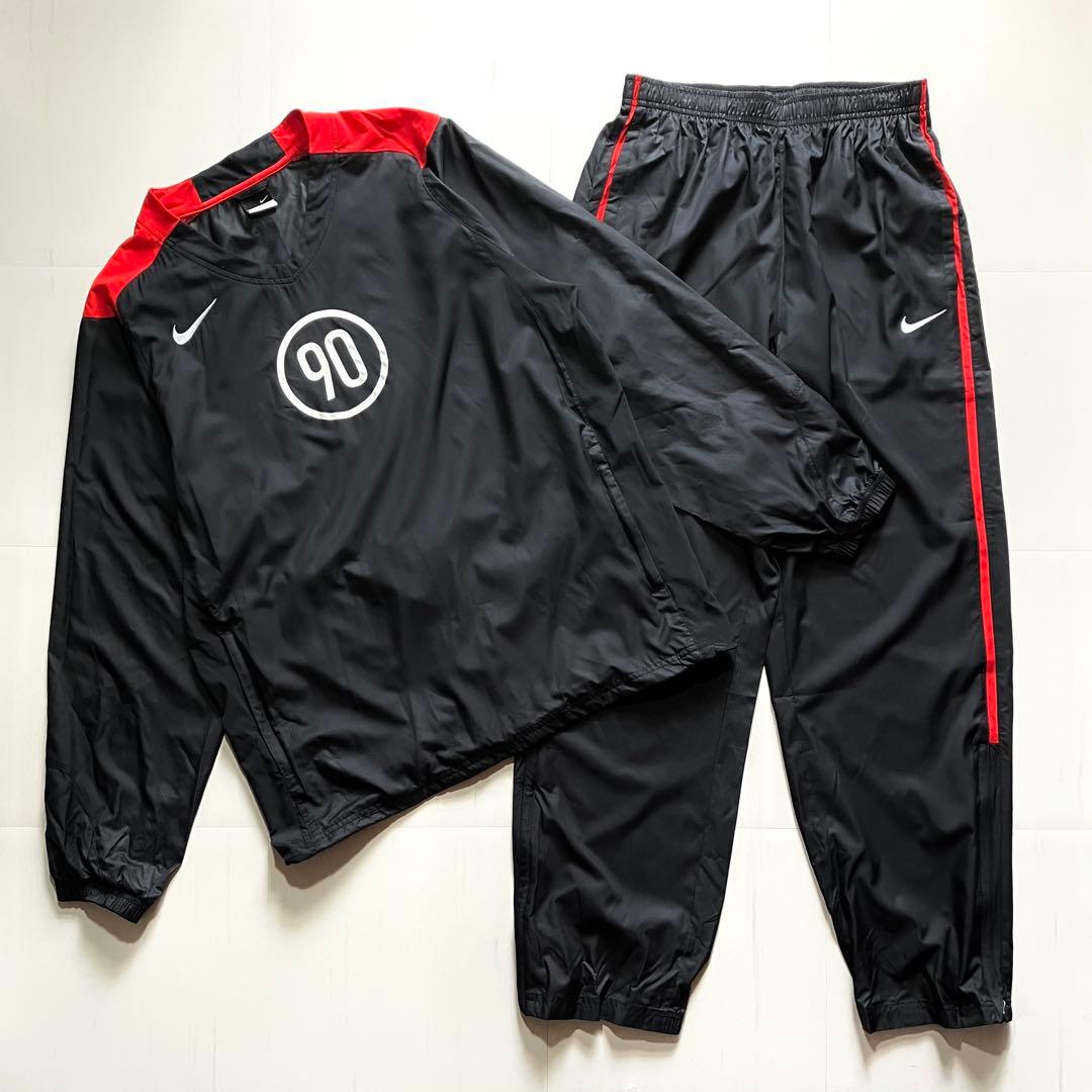 美品】00s NIKE TOTAL90 ピステスーツセットアップ 黒/赤 M - メルカリ