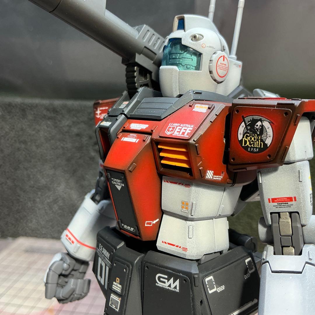ガンプラ完成品　MG ジムキャノン　全塗装微改造