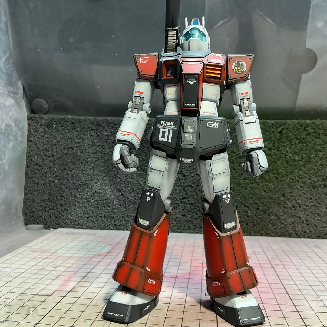ガンプラ完成品　MG ジムキャノン　全塗装微改造
