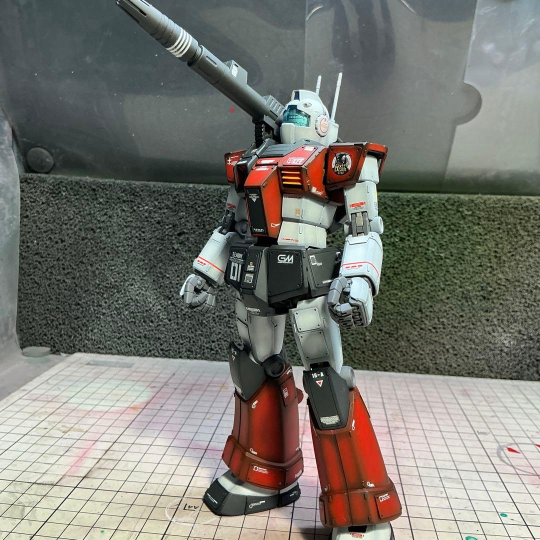 ガンプラ完成品　MG ジムキャノン　全塗装微改造