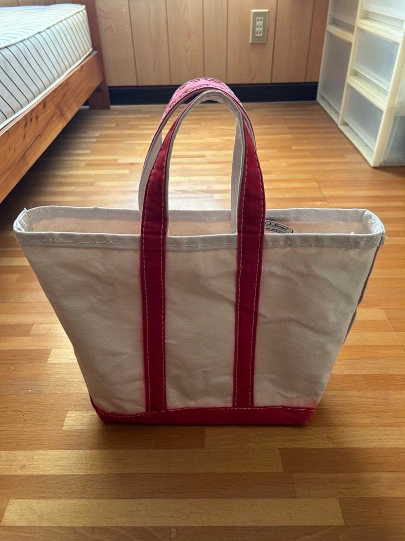 70s 80s L.L.BEAN トートバッグ サイドタグ 赤 M ヴィンテージ