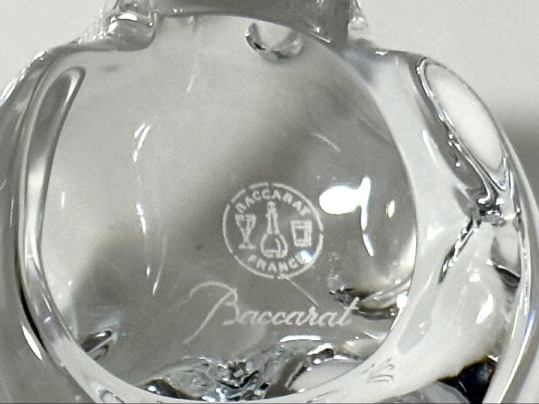 バカラ ミニマルズキャット クリスタルオブジェ クリア 置物 - メルカリ