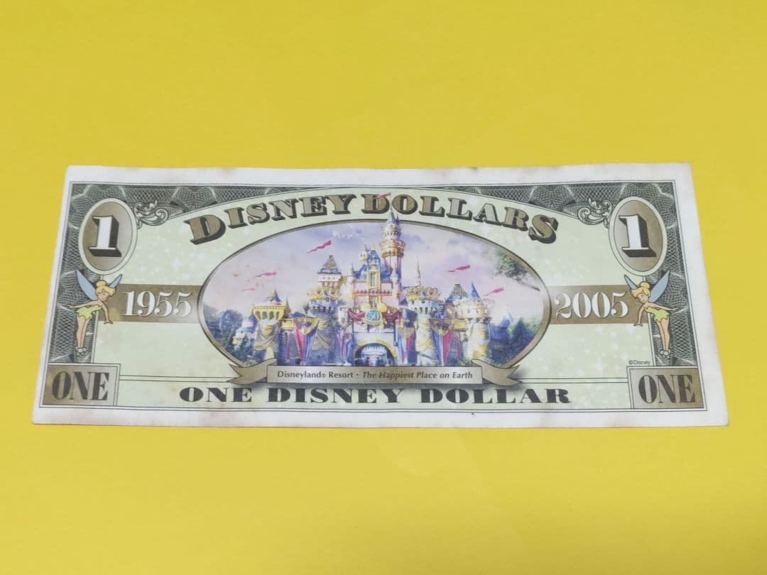 ディズニーダラー★50周年記念紙幣★4枚セット　5ドル札×2枚