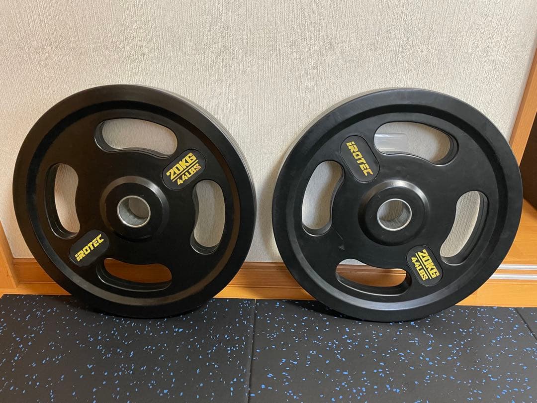 IROTEC オールラバー仕様オリンピックプレート20KG【1枚】① オールラバー仕様 オリンピック プレート 20kg(1枚)【穴径51mm