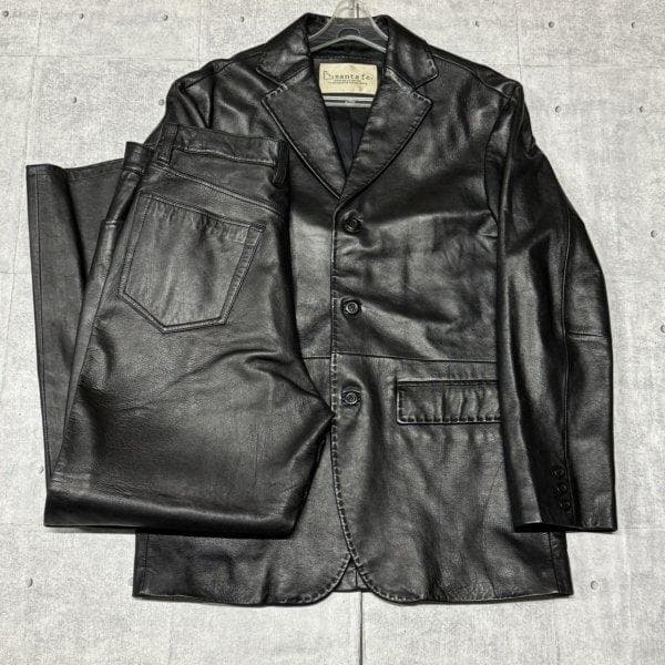 santafe レザー セットアップ テーラードジャケット 革パン サンタフェ
