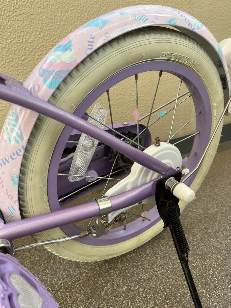 幼児用自転車 パープル・ピンク 16インチ メゾピアノ 引取り限定