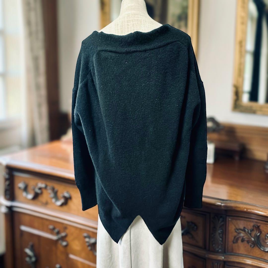 NOBLE ノーブル ニット ブラック ウール カシミヤ Vネック セーター