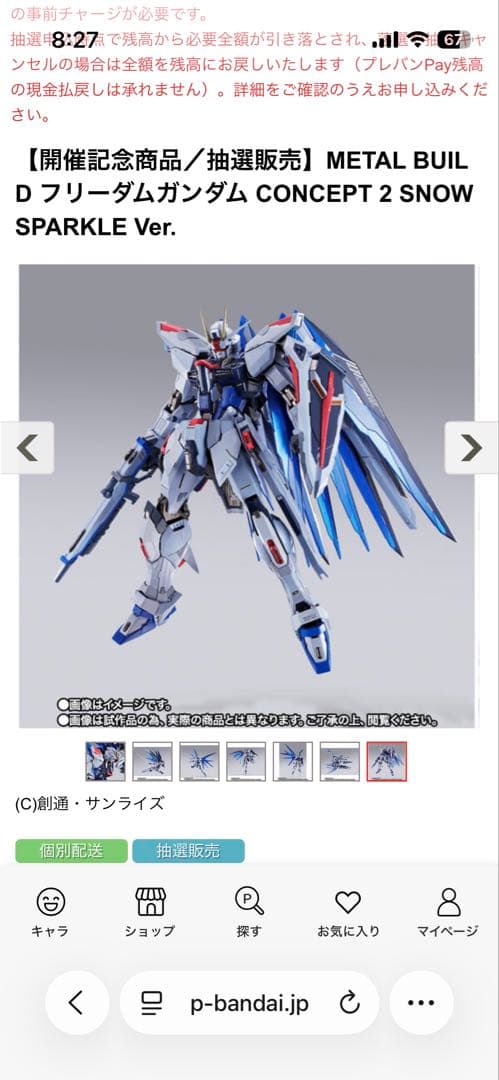 未開封　メタルビルド　フリーダムガンダム　CONCEPT2SPARKLE 抽選販売】METAL BUILD フリーダムガンダム CONCEPT 2 SNOW SPARKLE