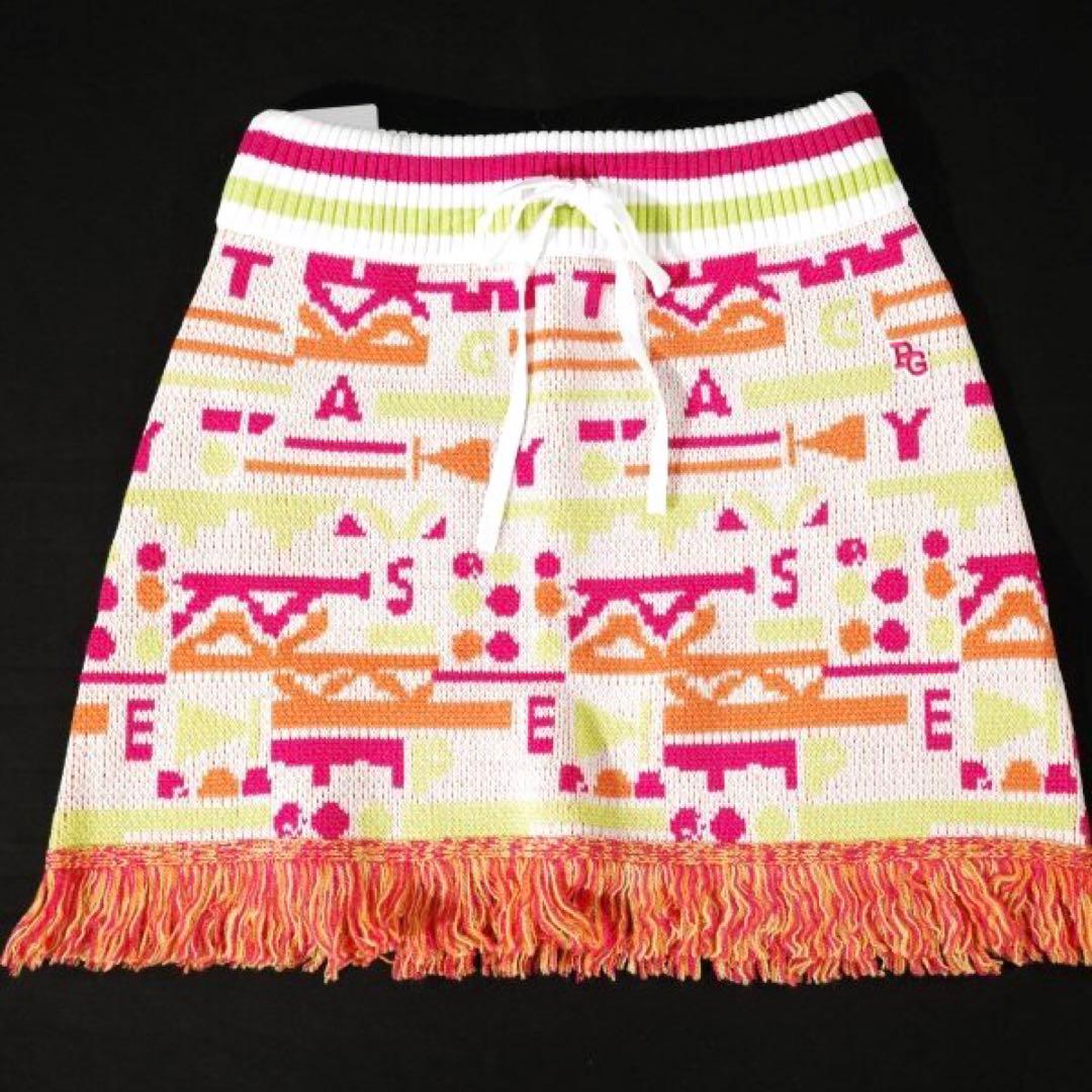 【PEARLY GATES】秋冬 ウール混 フリンジニット スカート・1番M 2763010261.jpg?1767023903