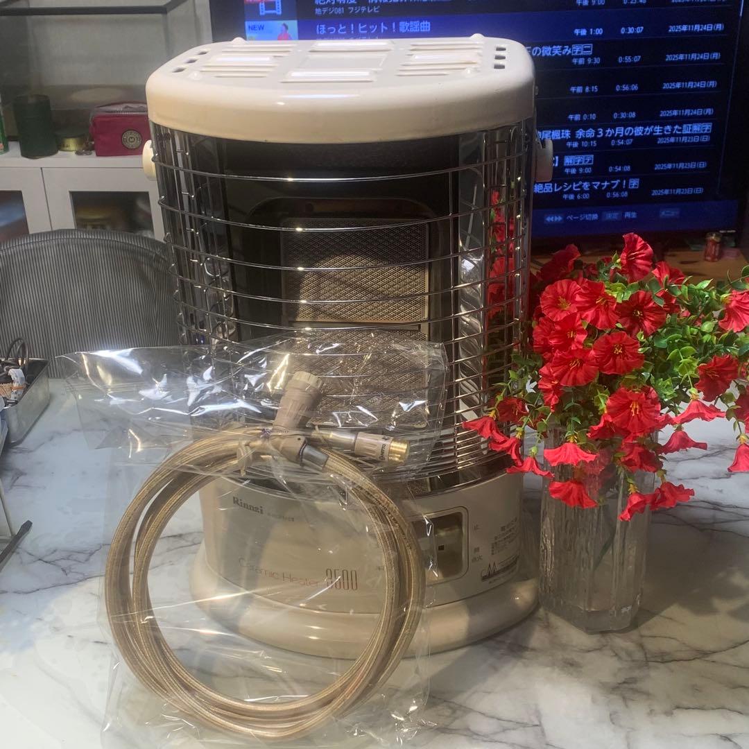 美品●リンナイ ガス 赤外線ストーブ R-852PMSⅢ 都市ガス■動作未確認 リンナイ（Rinnai） R-852PMS3(D) ガス赤外線ストーブ 都市ガス用 R