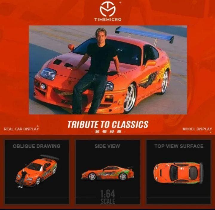 新品 1/64 TIMEMICRO 80スープラ ワイルドスピードブライアン仕様