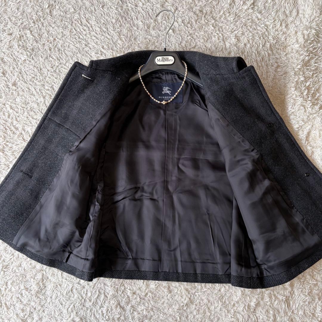 美品✨バーバリーロンドン ポンチョ風ショートコート ノバチェック