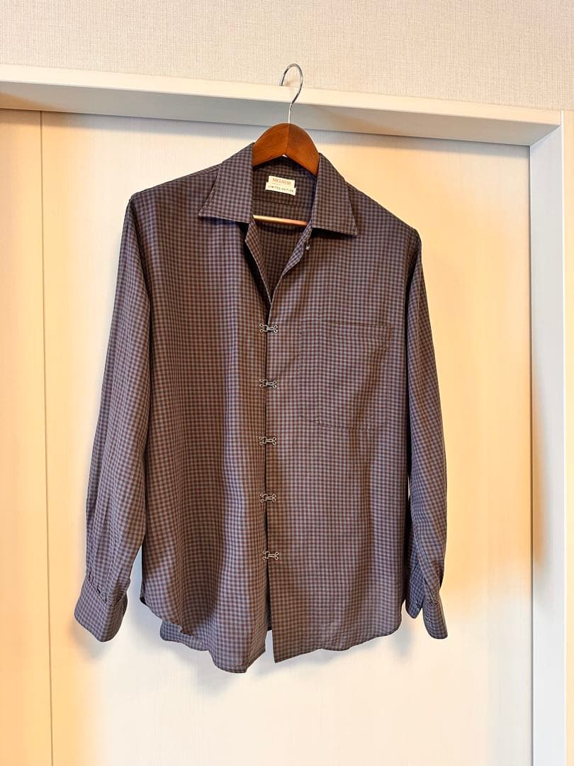 NICENESS 限定版 長袖シャツ ブラウン系チェック NICENESS 限定版 長袖シャツ ブラウン系チェック