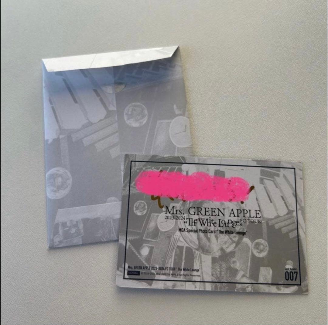 ミセスグリーンアップル　大森元貴　直筆サイン入りフォトカ