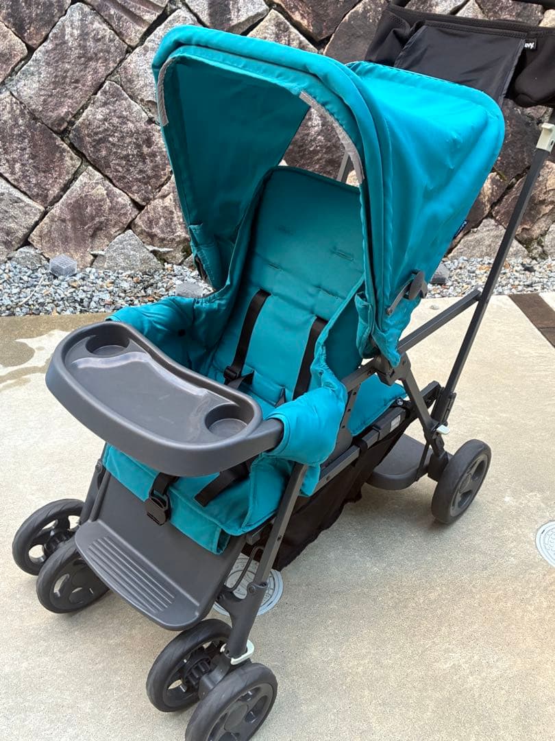 美品 Joovy Ultralight 二人乗りベビーカー 未使用レインカバー付