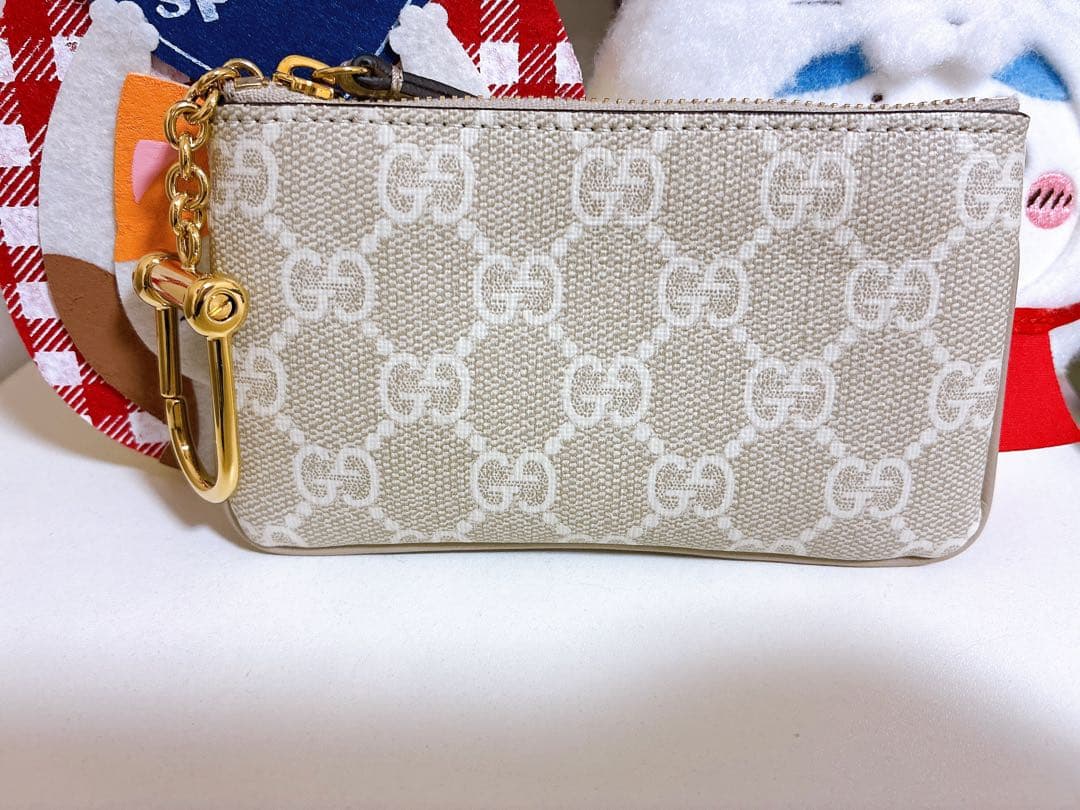 GUCCI GGパターン ポーチ ベージュ - メルカリ