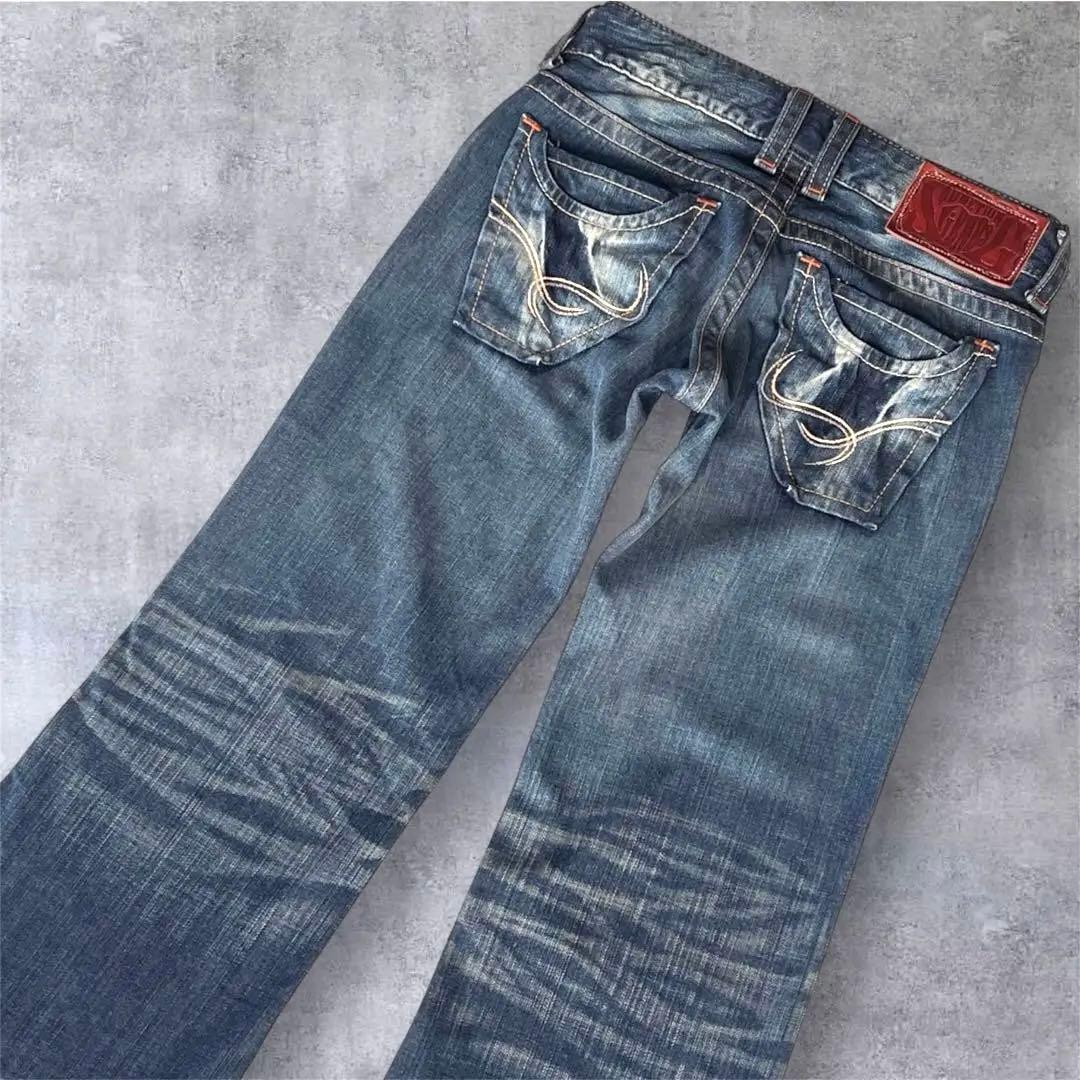 00s archive grunge flare denim y2k 平成ギャル - メルカリ