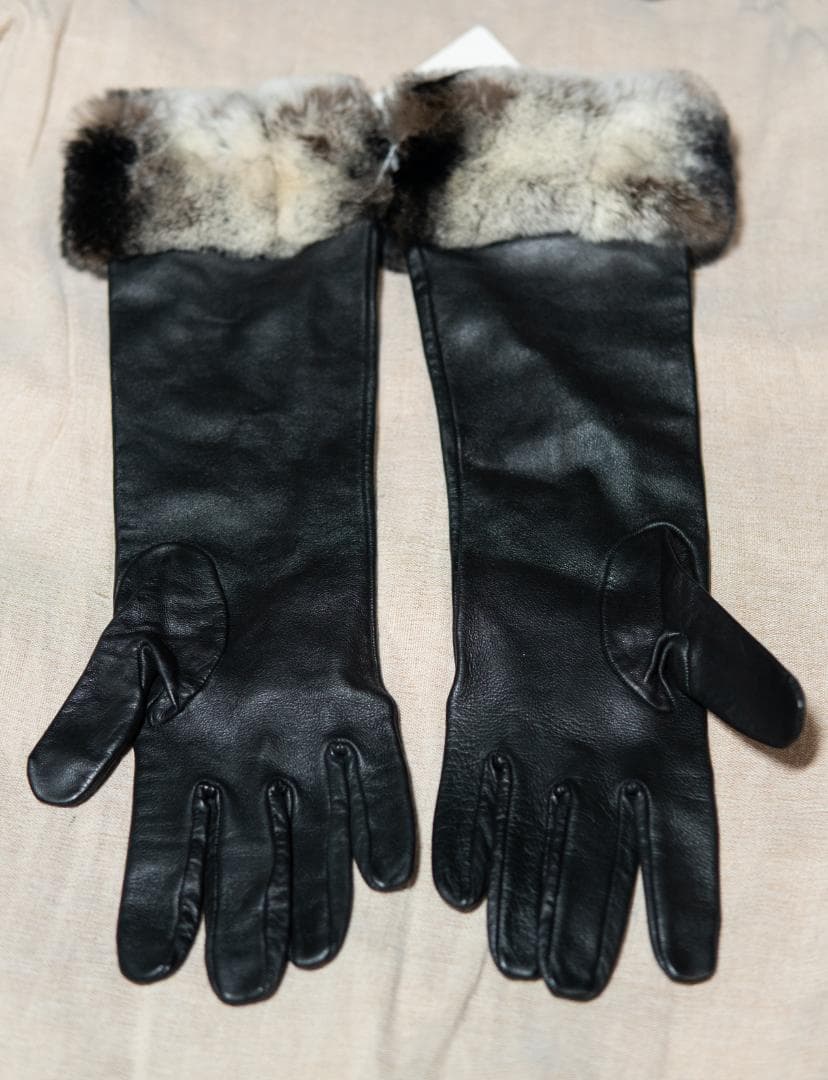 未使用 Sermoneta Gloves やぎ革×レッキスファー ロンググローブ