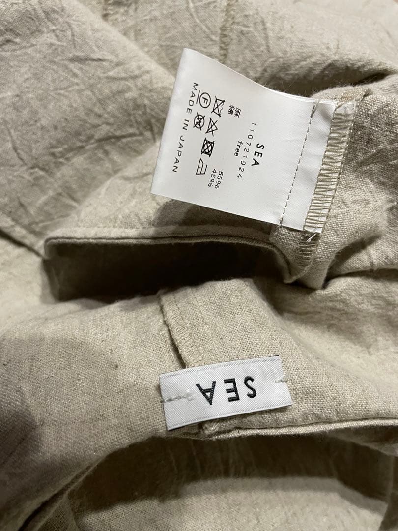 kuroinu0909様専用)日本製SEAシー リネン混チャイナオーバーオール