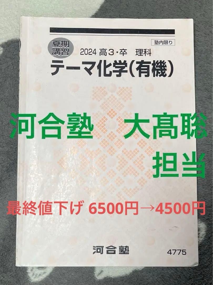 あかさかす様専用 河合塾 2024 夏期 テーマ化学（有機）＋テーマ英文