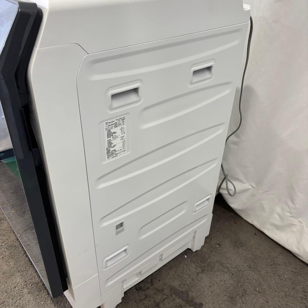 77⭕️設置無料 ドラム式洗濯機 SHARP 11キロ 安い 左開 中古 綺麗