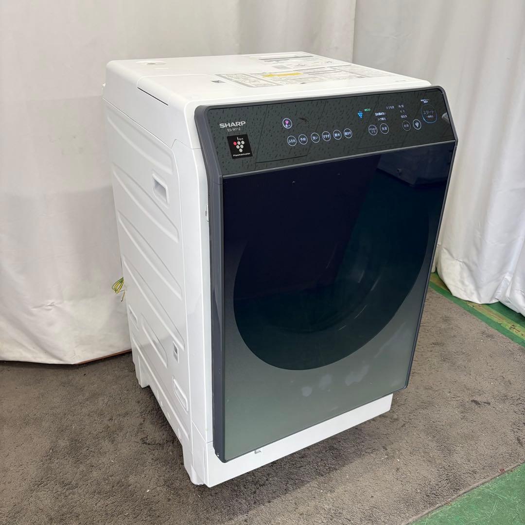 77⭕️設置無料 ドラム式洗濯機 SHARP 11キロ 安い 左開 中古 綺麗