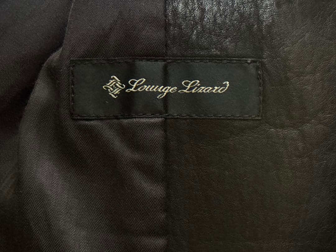 名作希少サイズ3】ラウンジリザード 牛革シングルライダース黒