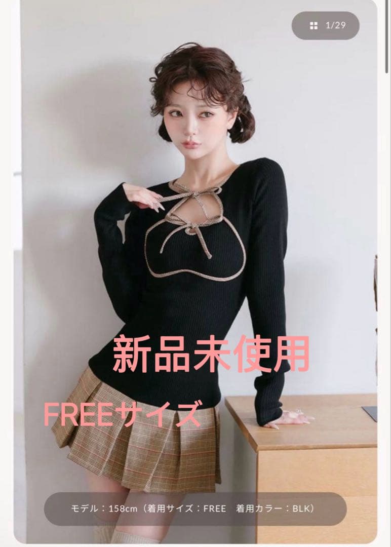 darich ポイントチェックニットミニワンピース - メルカリ