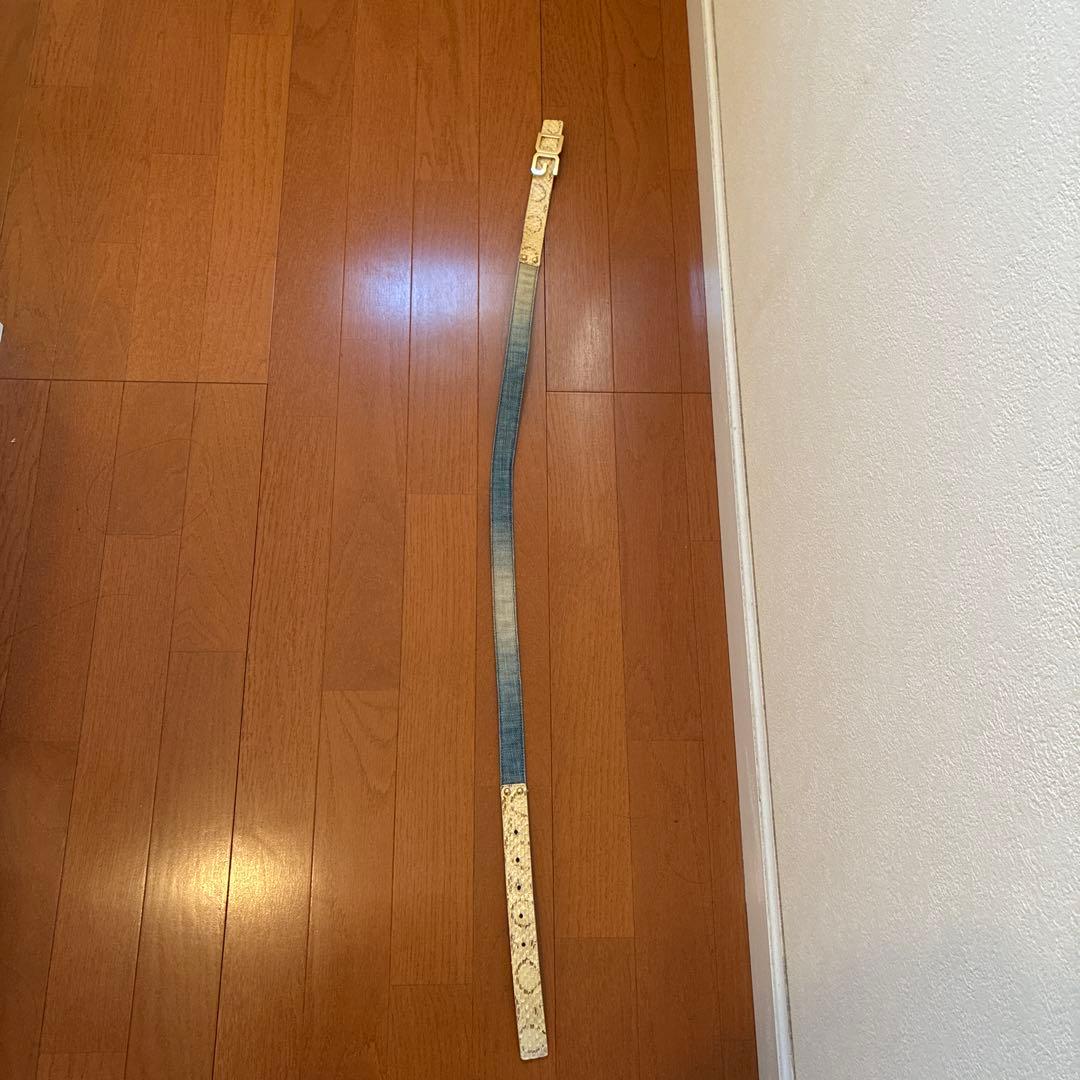 D&G 蛇柄 デニム ベルト85㎝ - メルカリ