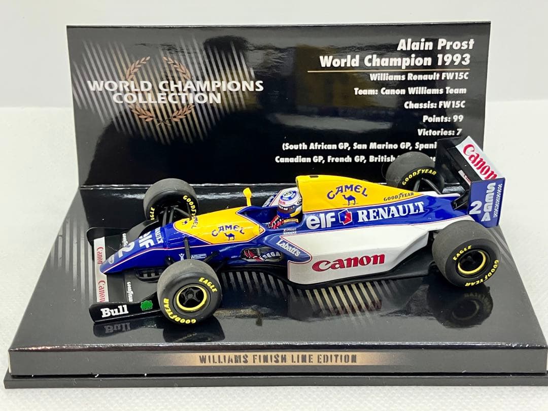 ☆ウィリアムズ ルノー FW15C☆A.プロスト☆1/43☆キャメル タバコ仕様