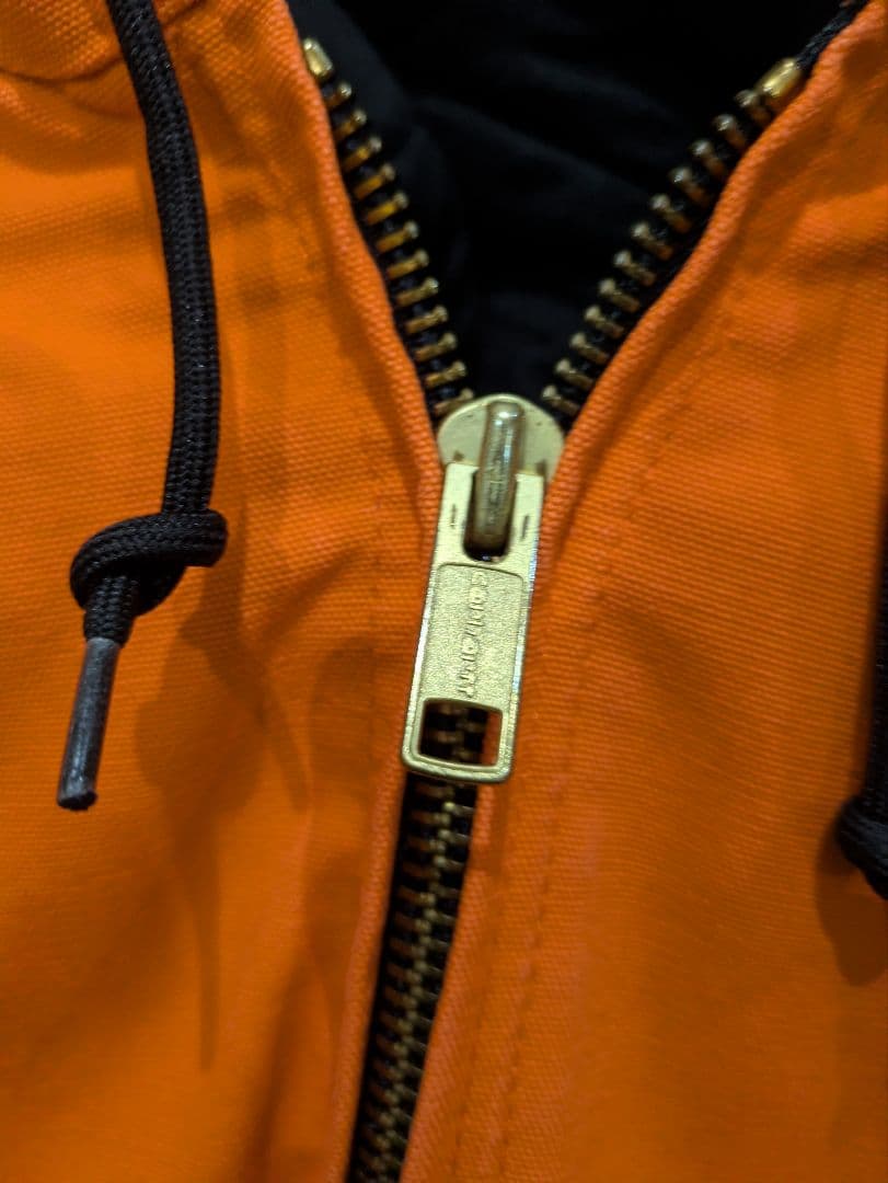 値下げ！！！！　アメリカ製 Carhartt ブレイズオレンジ ダックジャケット 古着 10s USA製 Carhartt レアカラー!! BLZ ブライト オレンジ ダック