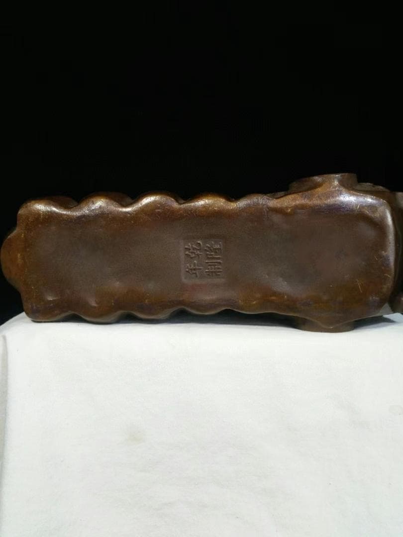 中国古美術品·旧蔵純銅器·一路生财·细密彫·純手作り·高浮彫·