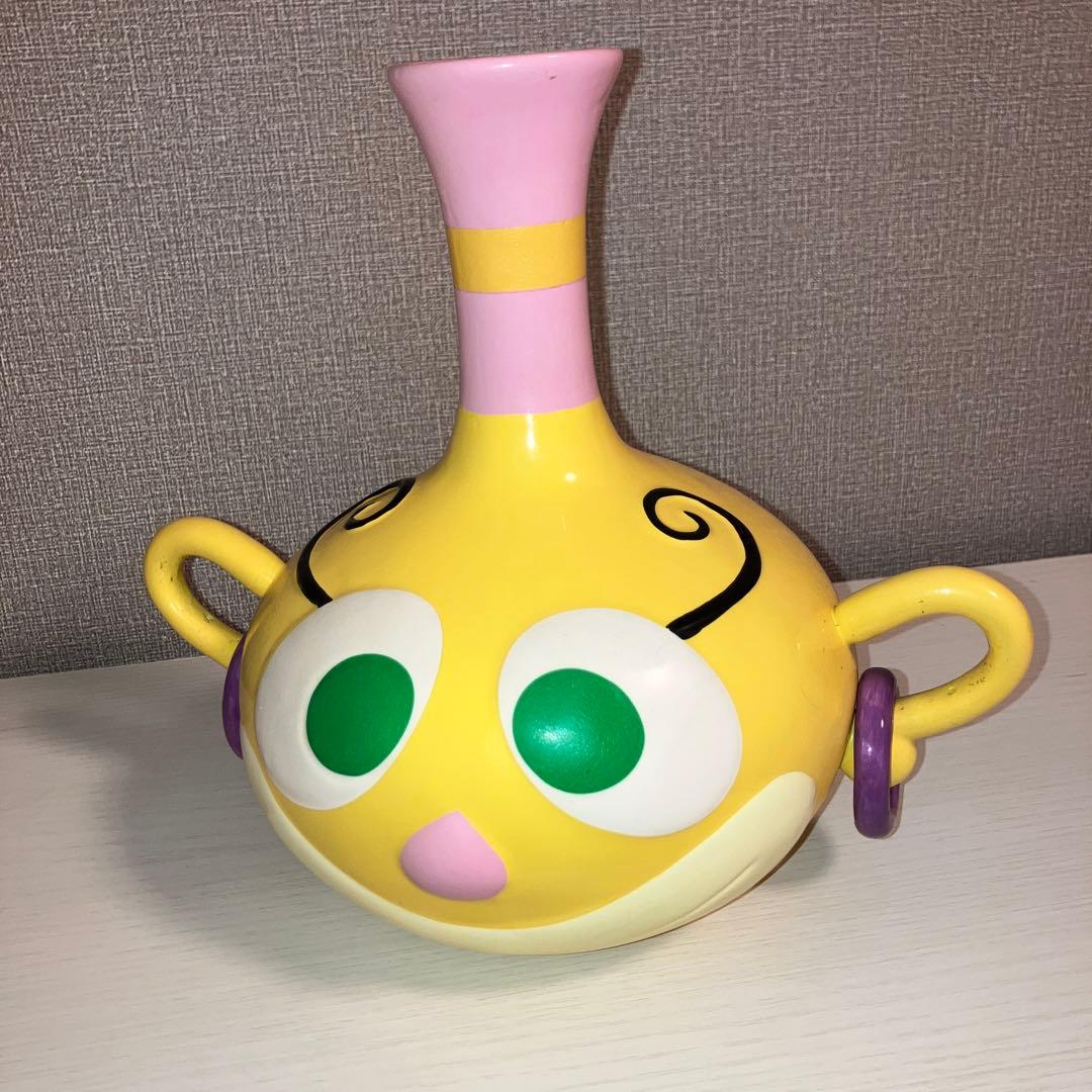 ハクション大魔王 アクビちゃん ツボ 壺 花瓶 黄色 陶器製 花器 - メルカリ
