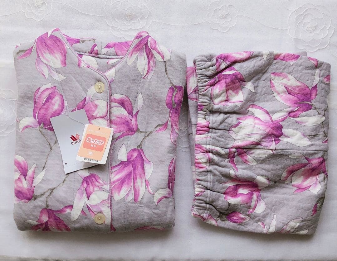 あったか素材・中わた入り★Mサイズ　ワコール　パジャマ ワコール／睡眠科学 なめらかでやわらかい天綿 綿100％ パジャマ